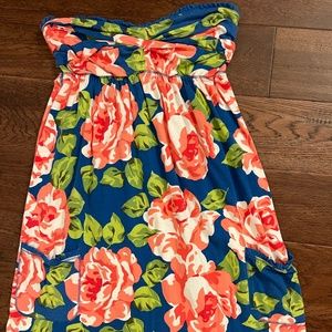 Abercrombie and Fitch Floral Rose strapless dress